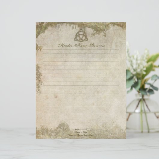 Triquetra natürliches gezeichnet briefkopf (Stehend Vorderseite)