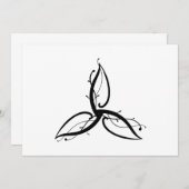 Triquetra Odin Norse Wicca Symbol Einladung (Vorne/Hinten)