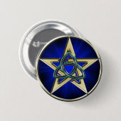 Triquetra Pentagram-Knopf Button (Vorne & Hinten)