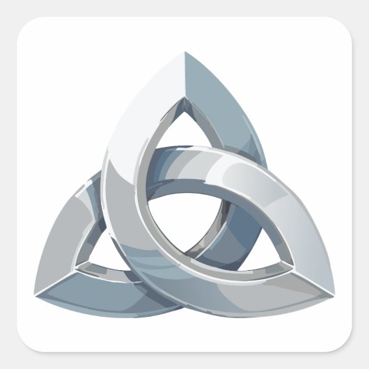 Triquetra Quadratischer Aufkleber (Vorderseite)