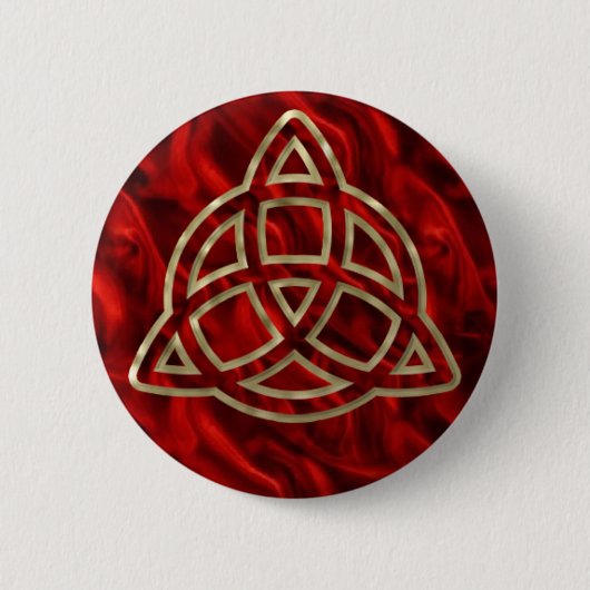 Triquetra Red Silk Button (Vorderseite)