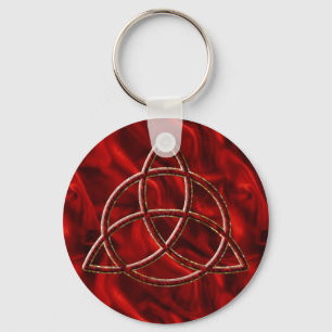 Triquetra Red Silk Schlüsselanhänger