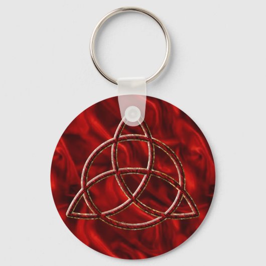 Triquetra Red Silk Schlüsselanhänger (Vorderseite)