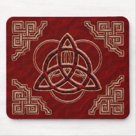 Triquetra Rot-Seide Mousepad