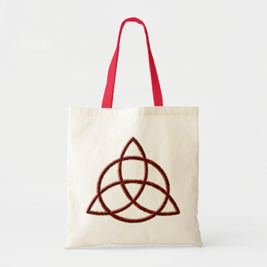 Triquetra Rot-Seide Tragetasche (Vorne)