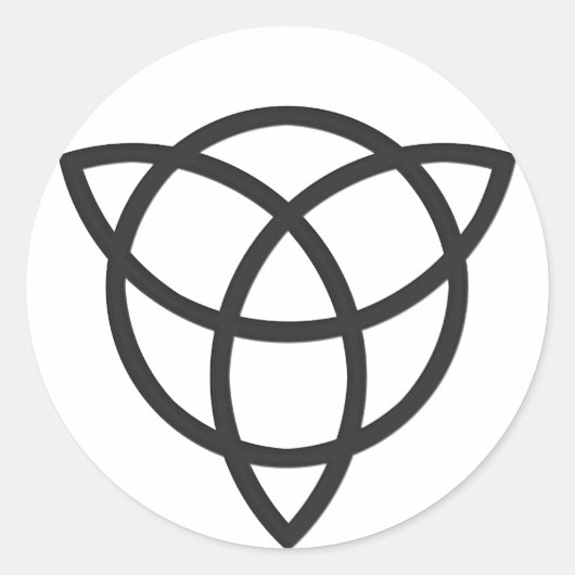 Triquetra Runder Aufkleber (Vorderseite)