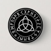 Triquetra Rune-Schild Button (Vorderseite)