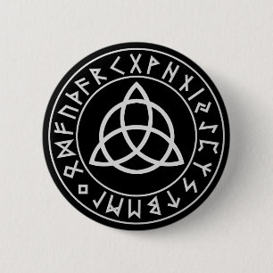 Triquetra Rune-Schild Button
