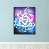 Triquetra sigil leinwanddruck (Insitu (Holzboden))