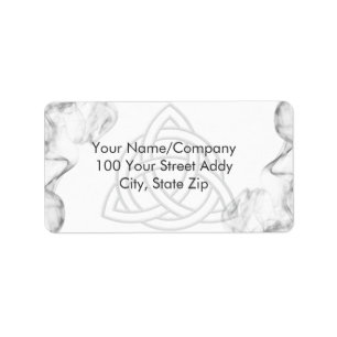 Triquetra silberne Schrägfläche Adressaufkleber