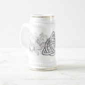 Triquetra silberne Schrägfläche Bierglas (Vorderseite Links)