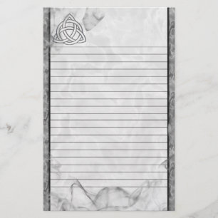 Triquetra silberne Schrägfläche gezeichnet Briefpapier