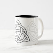 Triquetra silberne Schrägfläche Zweifarbige Tasse (VorderseiteRechts)