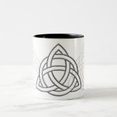 Triquetra silberne Schrägfläche Zweifarbige Tasse (Mittel)