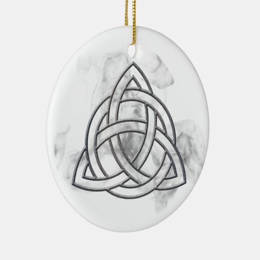 Triquetra Silver Bevel Keramik Ornament (Rechts)