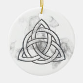Triquetra Silver Bevel Keramik Ornament (Vorne)