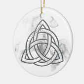 Triquetra Silver Bevel Keramik Ornament (Links)