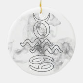 Triquetra Silver Bevel Keramik Ornament (Hinten)