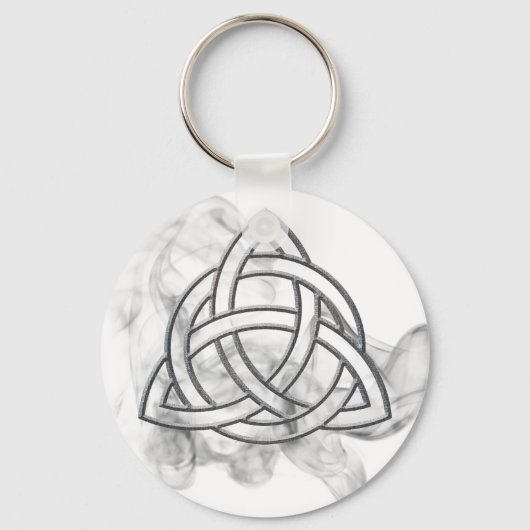 Triquetra Silver Bevel Schlüsselanhänger (Vorderseite)