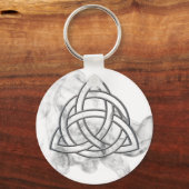 Triquetra Silver Bevel Schlüsselanhänger (Vorderseite)