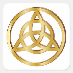 Triquetra-Symbol Quadratischer Aufkleber