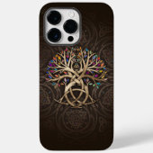 Triquetra Tree of life Farbenfrohe Blätter Case-Mate iPhone Hülle (Rückseite)