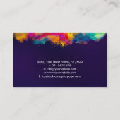 Triquetra Tree of life Farbenfrohe Blätter Visitenkarte (Rückseite)