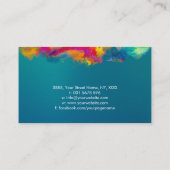 Triquetra Tree of life Farbenfrohe Blätter Visitenkarte (Rückseite)