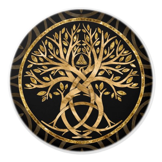 Triquetra Tree of life Keramikknauf (Vorderseite)