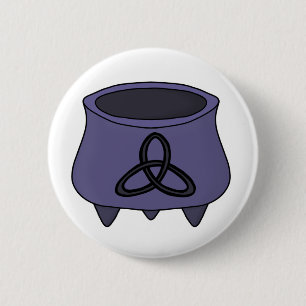 Triquetra Trinity Cauldron Button
