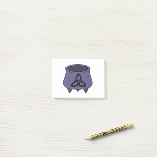 Triquetra Trinity Cauldron Post-it Klebezettel (Auf Schreibtisch)