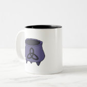 Triquetra Trinity Cauldron Zweifarbige Tasse (Vorderseite Links)