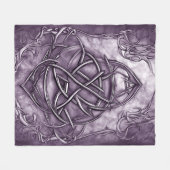 Triquetra Trinity Knot Lavender Lila Imitate Metal Fleecedecke (Vorderseite (Horizontal))