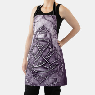 Triquetra Trinity Knot Lavender Lila Imitate Metal Schürze