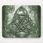Triquetra Trinity Knot Sage Green Imitats Metallic Mousepad (Vorne)