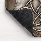 Triquetra Trinity Knot Sepia Imitats Metallic Tin Mousepad (Ecke)
