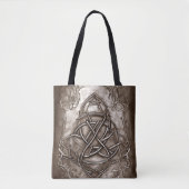 Triquetra Trinity Knot Sepia Imitats Metallic Tin Tasche (Vorderseite)