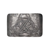Triquetra Trinity Knot Silvery Pewter Imitate Meta Badematte (Vorderseite)