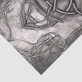 Triquetra Trinity Knot Silvery Pewter Imitate Meta Seidenpapier (Ausschnitt)