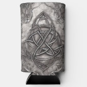 Triquetra Trinity Knot Silvery Pewter Imitate Meta Selters Dosenkühler (Vorderseite)