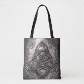 Triquetra Trinity Knot Silvery Pewter Imitate Meta Tasche (Vorderseite)