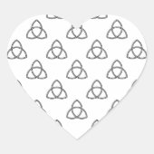 Triquetra Vesica Symbol Herz-Aufkleber (Vorderseite)