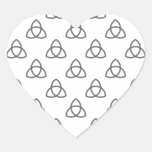 Triquetra Vesica Symbol Herz-Aufkleber (Vorderseite)