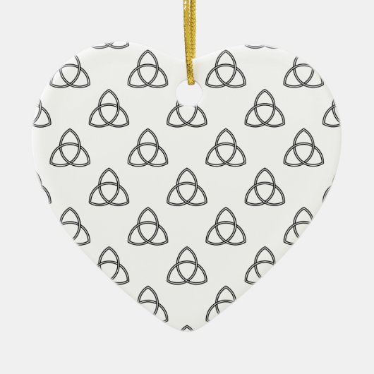 Triquetra Vesica Symbol Keramikornament (Vorne)