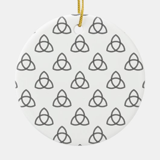 Triquetra Vesica Symbol Keramikornament (Vorne)
