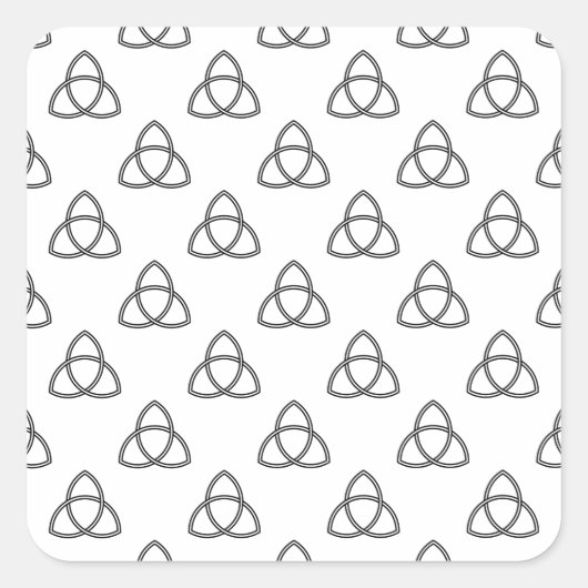 Triquetra Vesica Symbol Quadratischer Aufkleber (Vorderseite)