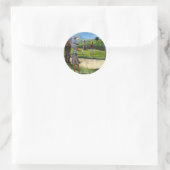 Trish Biddle - Ladys Golf Runder Aufkleber (Tasche)
