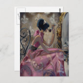 Trish Biddle Powder Pink Vanity Postkarte (Vorne/Hinten)