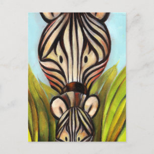 Trish Biddle Safari Zebra Postkarte