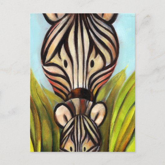 Trish Biddle Safari Zebra Postkarte (Vorderseite)